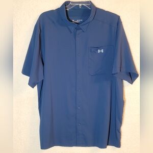 MEN'S Under Armour Navy Short Sleeve Shirt Size 3XL